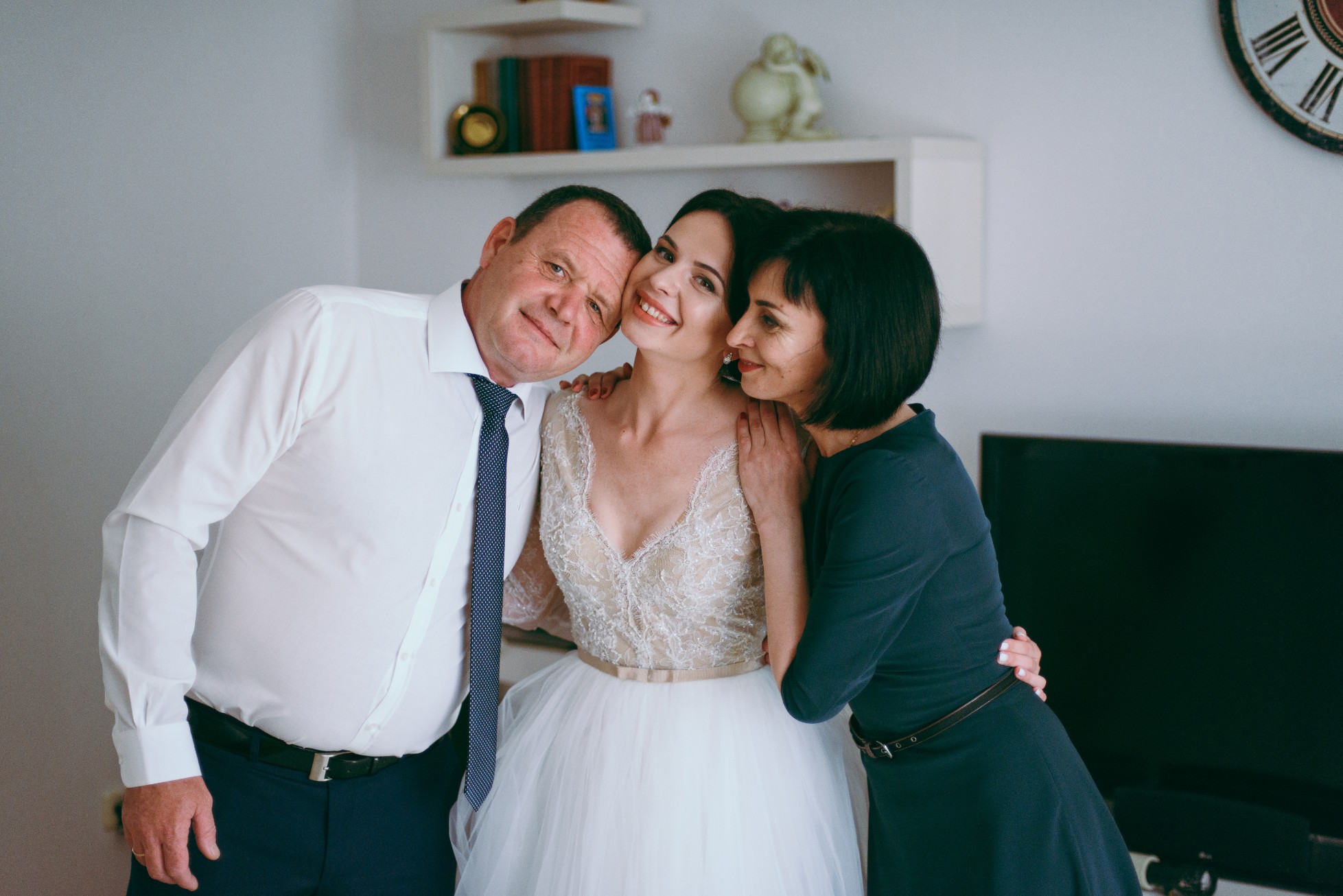 Parents with bride