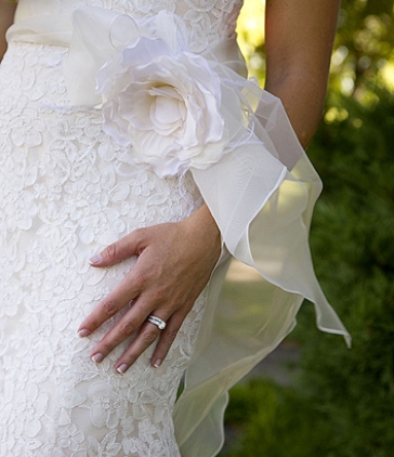 Bride in wedding dress